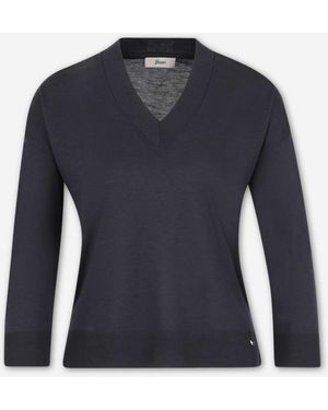 Herno Pullover Mit V-Ausschnitt - Blau