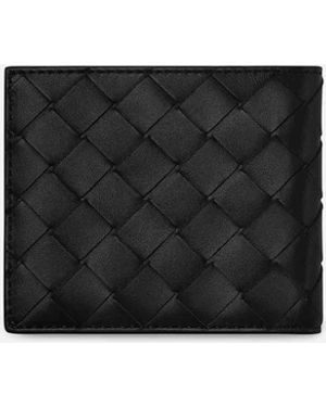 Bottega Veneta Portefeuille Épais En Intrecciato - Noir