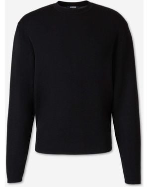 Jacquemus Thin Crew Neck Sweater - Black