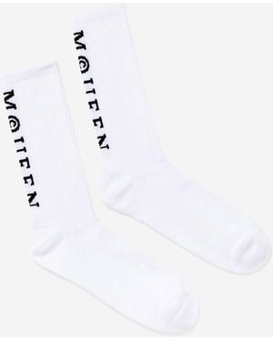 McQueen Logo Socks - White
