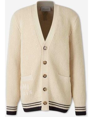 Ami Paris Wool Knit Cardigan - Natural