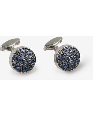 Tateossian Boutons De Manchette En Forme D'Étoile Émaillée - Blanc