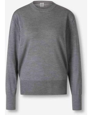 TOTEME Jersey Cuello Redondo - Gris