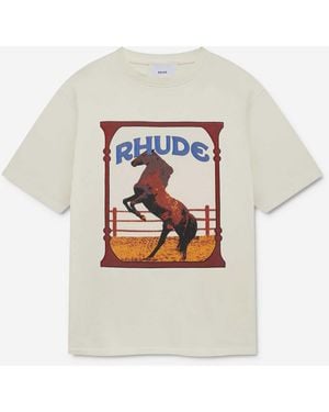 Rhude T-Shirt Cadre - Blanc
