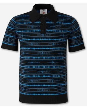 CASABLANCA Short-Sleeve Polo Shirt - Blue