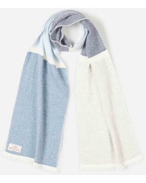Santa Eulalia Herringbone Cashmere Scarf - Blue