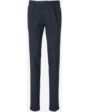 Santa Eulalia Cotton Pleated Trousers - Blue