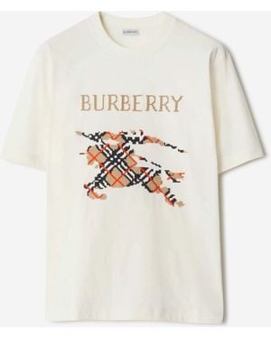 Burberry Knight Motif T-Shirt - White