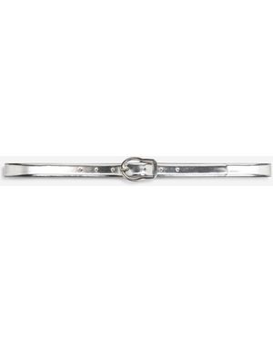 Dorothee Schumacher Metallic Leather Belt - White