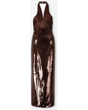 retroféte Vestido Maxi Tamra - Marrón