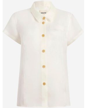 KHAITE Chemise En Soie Keefe - Blanc