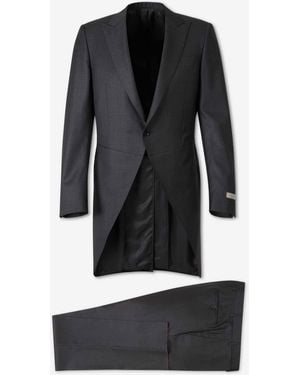 Canali Morning Suit And Wool Trousers - Black