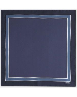 ZEGNA Silk Pouch - Blue