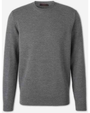 Zanone Crew Neck Sweater - Gray