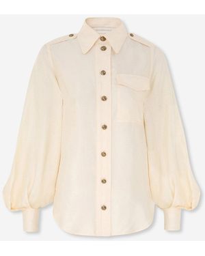 Zimmermann Chemise Utility Soie - Neutre
