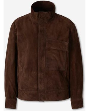 Nili Lotan Cirque Suede Jacket - Brown