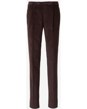 Santa Eulalia Corduroy Pleated Trousers - Brown