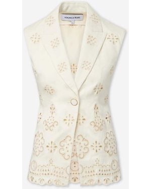 Veronica Beard Chaleco Townes - Blanco