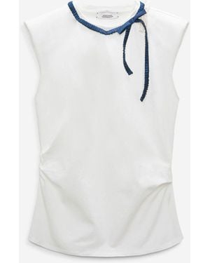 Dorothee Schumacher Plain T-Shirt With Bow - White