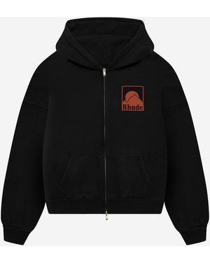 Rhude Sudadera Cremallera Capucha - Negro
