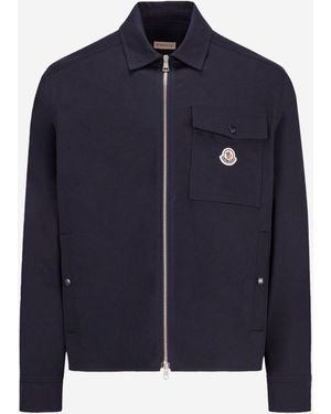 Moncler Giacca Con Logo - Blu