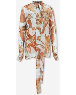 Costarellos Camicetta Casual Floreale - Bianco