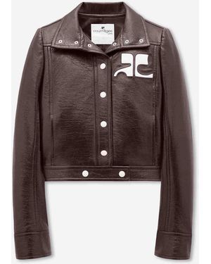 Courreges Vinyl Jacket Reissue - Brown