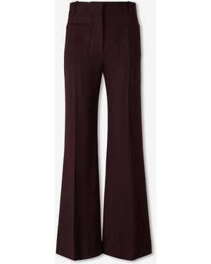 Victoria Beckham Alina Flared Trousers - Brown