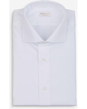 Santa Eulalia Camisa De Algodón Liso - White