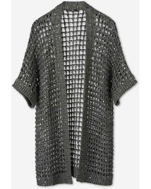 Peserico Openwork Knit Cardigan - Black