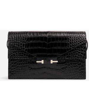Tom Ford Bolso Medium Cocodrilo - Blanco