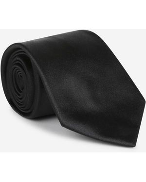 Santa Eulalia Silk Satin Tie - Black