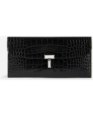 TOTEME T-Lock Crocodile Wallet - White