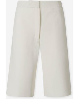 TOTEME Compact Knit Bermuda Shorts - White