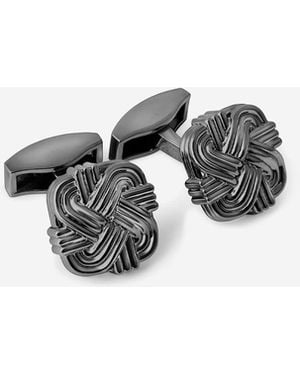 Tateossian Metal Knot Cufflinks - White
