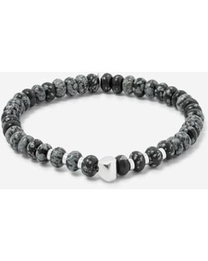 Tateossian Braccialetto Nepal Nugget - Bianco