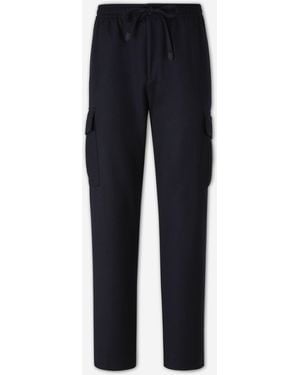Canali Straight Wool Trousers - Blue