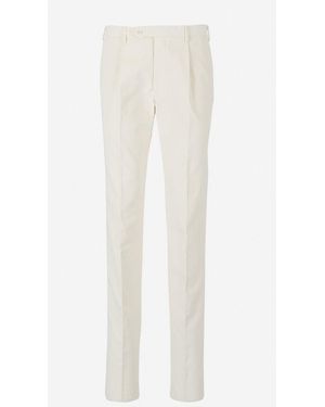 Santa Eulalia Corduroy Pleated Trousers - White