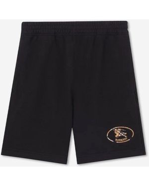 Burberry Cotton Logo Shorts - Black