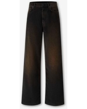 Acne Studios Wide Leg Corduroy Trousers - Black
