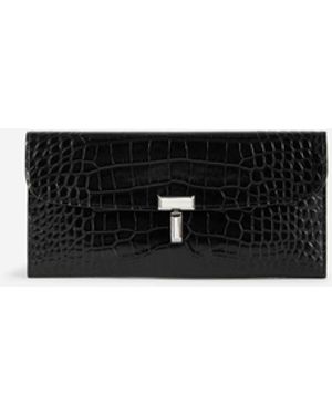 TOTEME T-Lock Crocodile Wallet - White