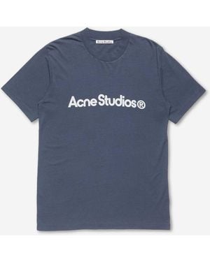Acne Studios Logo T-Shirt - Blue