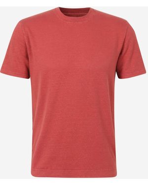 Santa Eulalia Linen Knit T-Shirt - Red