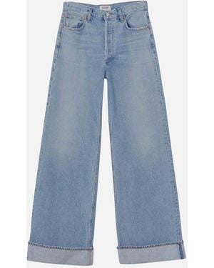 Agolde Wide Leg Jeans Denim Dark - Blue