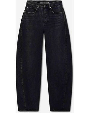 Alexander Wang Jeans Barrel Logo - Azul