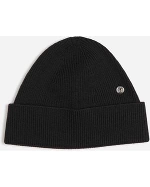 Acne Studios Cappello Di Lana A Coste - Nero