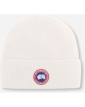 Canada Goose Rib Toque Hat - White