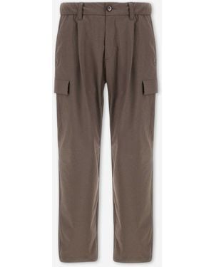 Herno Resort Stretch Comfort Nylon Cargo Trousers - Brown