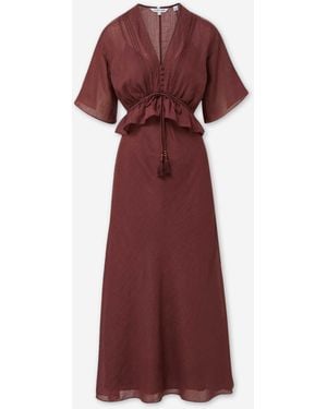 Veronica Beard Dominick Midi Dress - Red