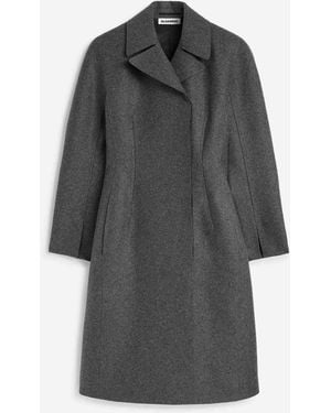 Jil Sander Long Wool Coat - Gray